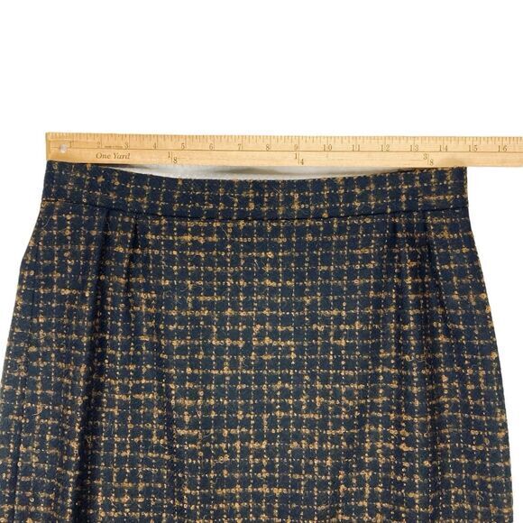 Magid Bernard 2 Pc Wool Skirt Suit Women 8 Brown Vintage Business Career Elegant - Picture 14 of 16